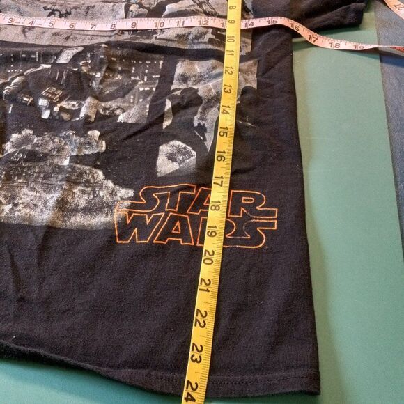 Star Wars Black Small Short Sleeve  T-shirt Movie Darth Vader Space - Picture 4 of 5